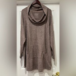 NEW! TORRID Super Soft Cowl Neck Raglan Tunic Sweatshirt Sz 4